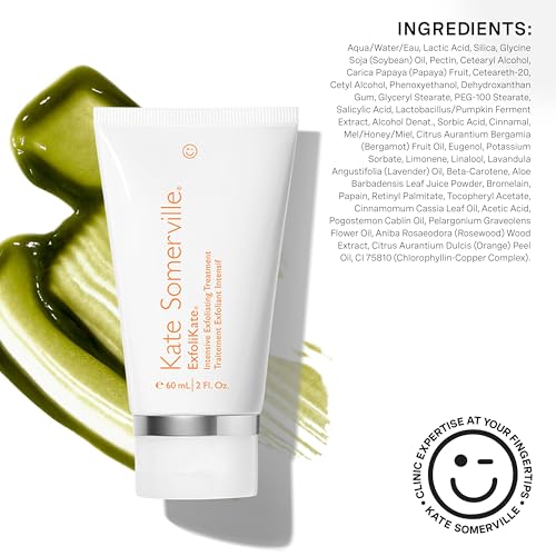 Kate Somerville ExfoliKate Intensive Exfoliating Treatment – Salicylic Acid and Lactic Acid Super Facial Scrub and Mask, Improves Texture and Pores, 0.5 Fl Oz