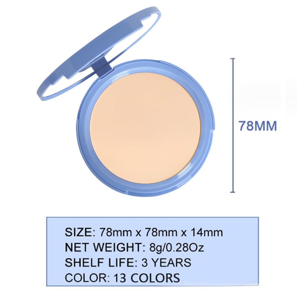 FeiCuiYun Oil Control Matte Perfection Face Powder Compact For Women, Matte Smooth Flawless Setting Powder Makeup, Polvo Compacto De Maquillaje, Waterproof Long Lasting, 0.35Oz (02 Natural Beige)