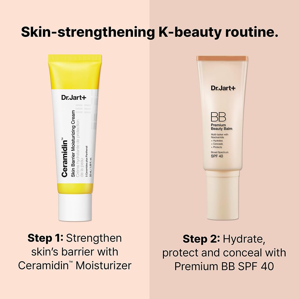 Dr.Jart+ Premium BB Tinted Moisturizer with SPF 40 and Niacinamide | Korean bb cream | Korean Skin Care, Fair-Light, 1.35 Fl Oz