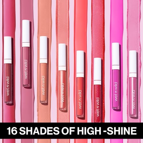 wet n wild MegaSlicks Lip Gloss, Ultra-Glossy, Vitamin-E Enriched, Ultra-Gloss High Shine Moisturizing, Cruelty-Free & Vegan - Crystal Clear
