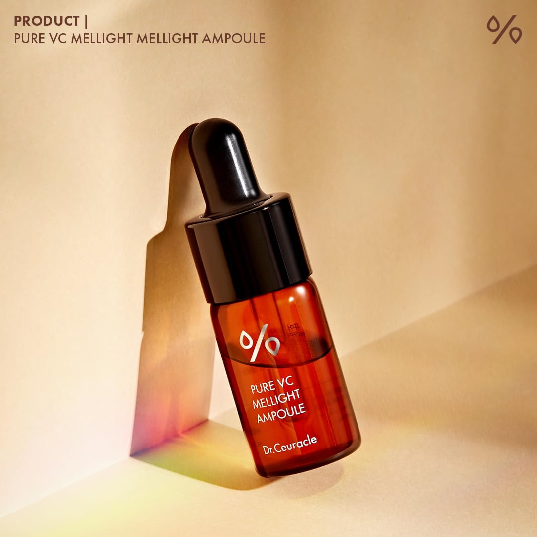 Dr.Ceuracle Pure VC Mellight Ampoule - Vitamin C Serum for Face, One Week Program for Anti-Oxidant, Firming, Clarify, Fade Pigmentation, Skin Radiance (4 Counts (Pack of 1))