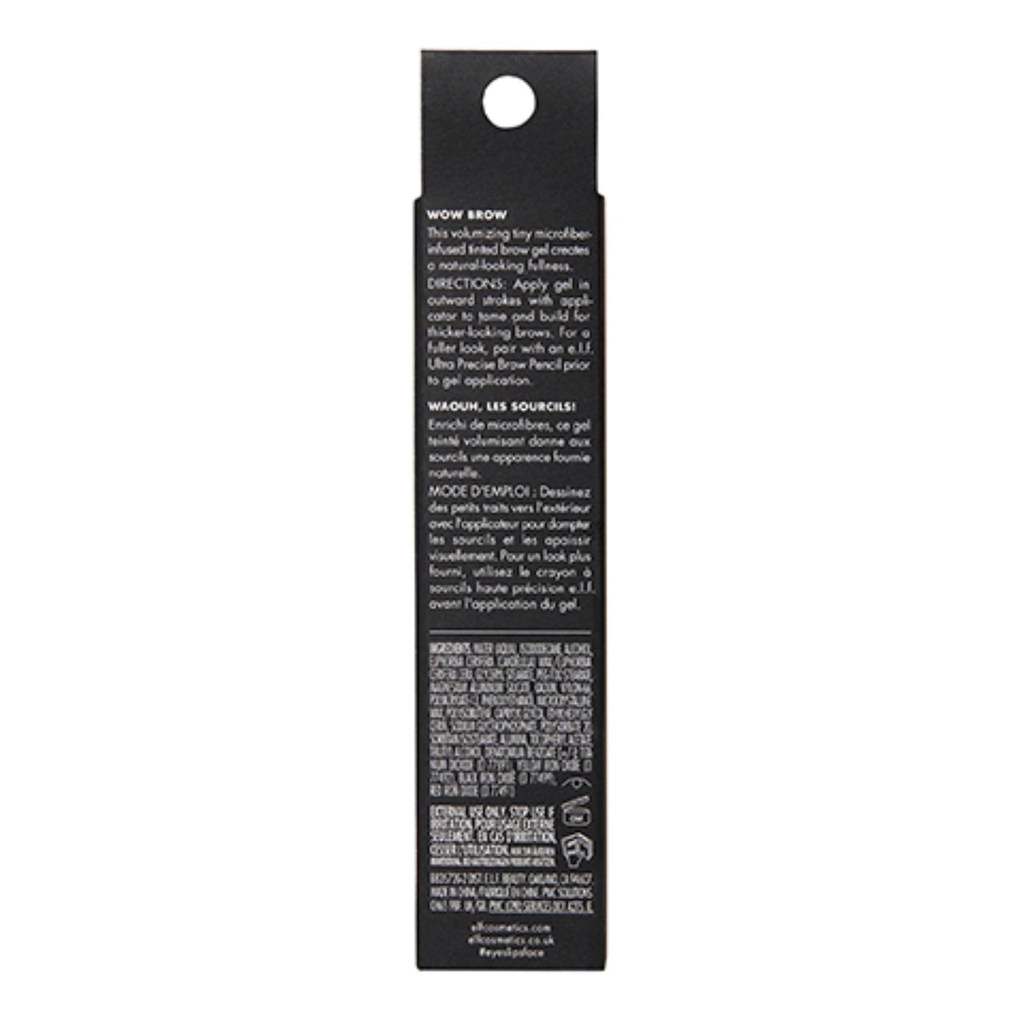 e.l.f. Wow Brow Gel, Volumizing, Buildable, Wax-Gel Hybrid, Creates Full, Voluminous-Looking Brows, Locks Brow Hairs In Place, Brunette