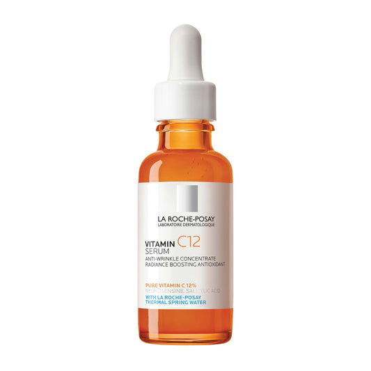 La Roche-Posay Pure Vitamin C Serum For Face With Hyaluronic Acid & Salicylic Acid, Hydrating & Brightening Serum, Boost Radiance & Reduce Wrinkles, Paraben Free