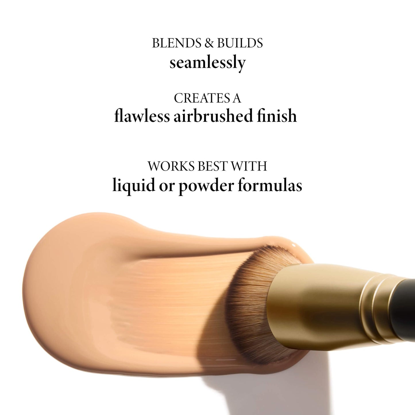 LAURA GELLER NEW YORK Full Coverage Foundation Blending Brush for All Face Makeup & Foundation