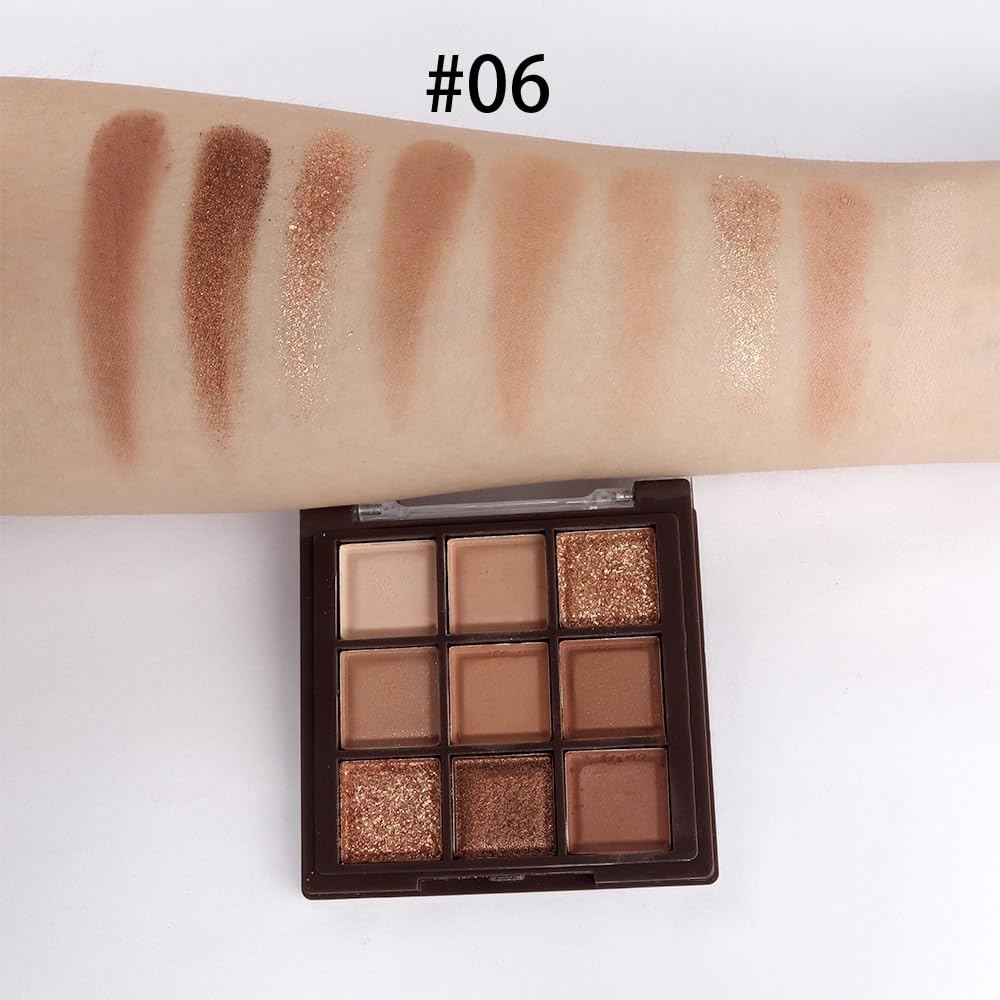 Neutral Nude Brown Smokey Eye Shadow Palette,Rose Gold Bronze Naked Cream Eyeshadow Palette Makeup,Natural Eyeshadow for Eyes Long Lasting Naturing-Looking
