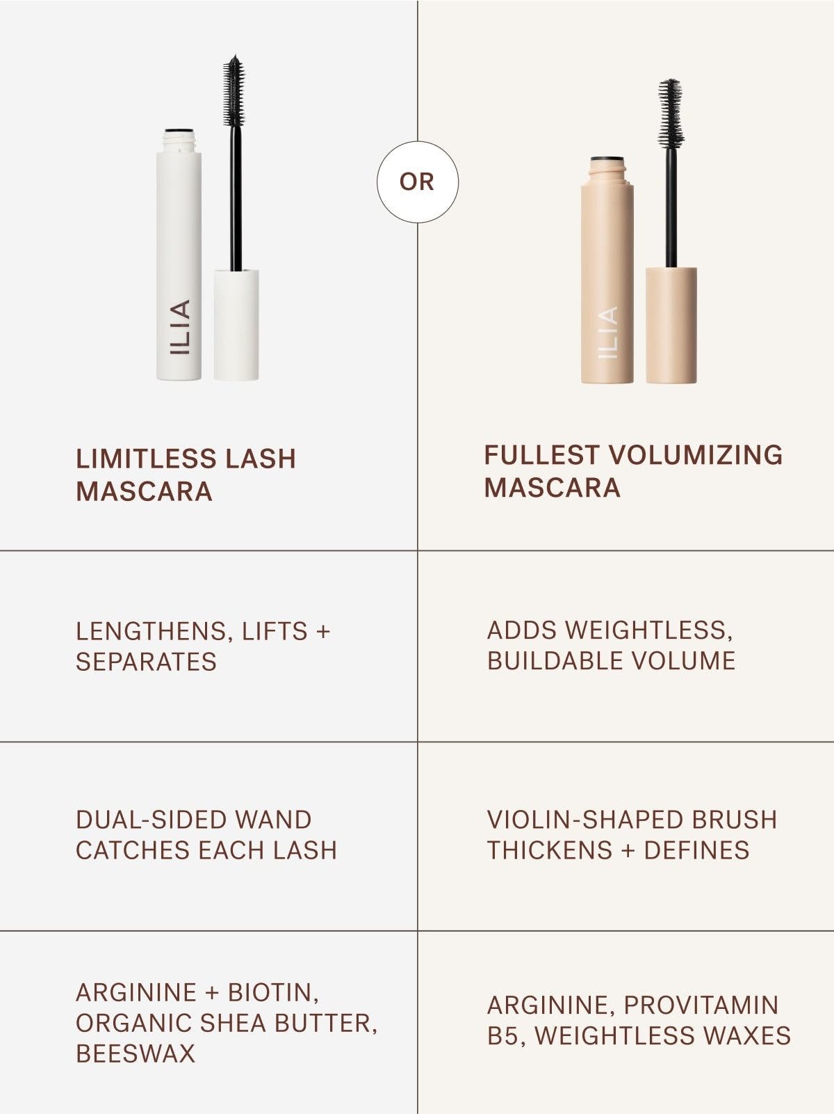 ILIA - Limitless Lash Mascara | Lightweight, Nourishing, Lengthening, Lifting | Flake + Smudge-Resistant | Non-Toxic, Cruelty-Free, Ophthalmologist-Tested, Safe For Sensitive Eyes (Soft Black)