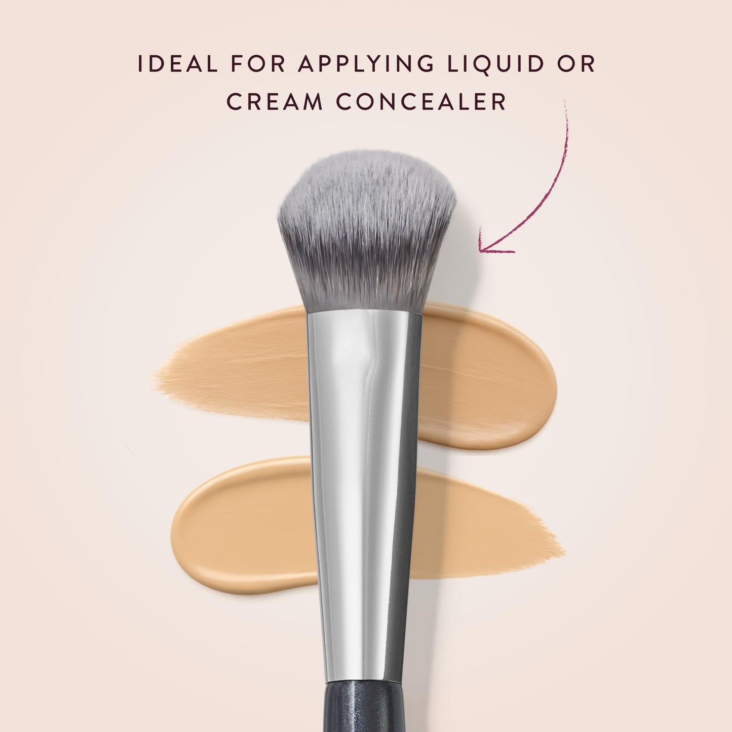 BK BEAUTY BRUSHES - ANGIE HOT & FLASHY A506 CONCEALER - Viral "Kitten Paw" Face Brush - Under-Eye Concealing and Contouring - Makeup Brushes