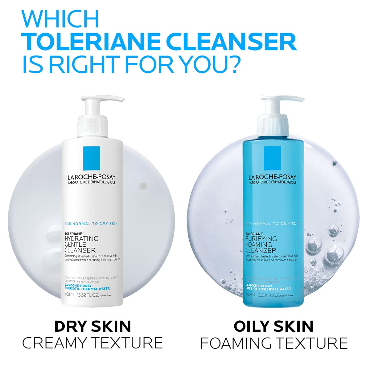 La Roche-Posay Toleriane Purifying Foaming Facial Cleanser, Oil Free Face Wash for Women & Men with Niacinamide + Ceramides, Pore Cleanser Safe For Sensitive Skin, Won’t Dry Out Skin, Soap Free, 400ml
