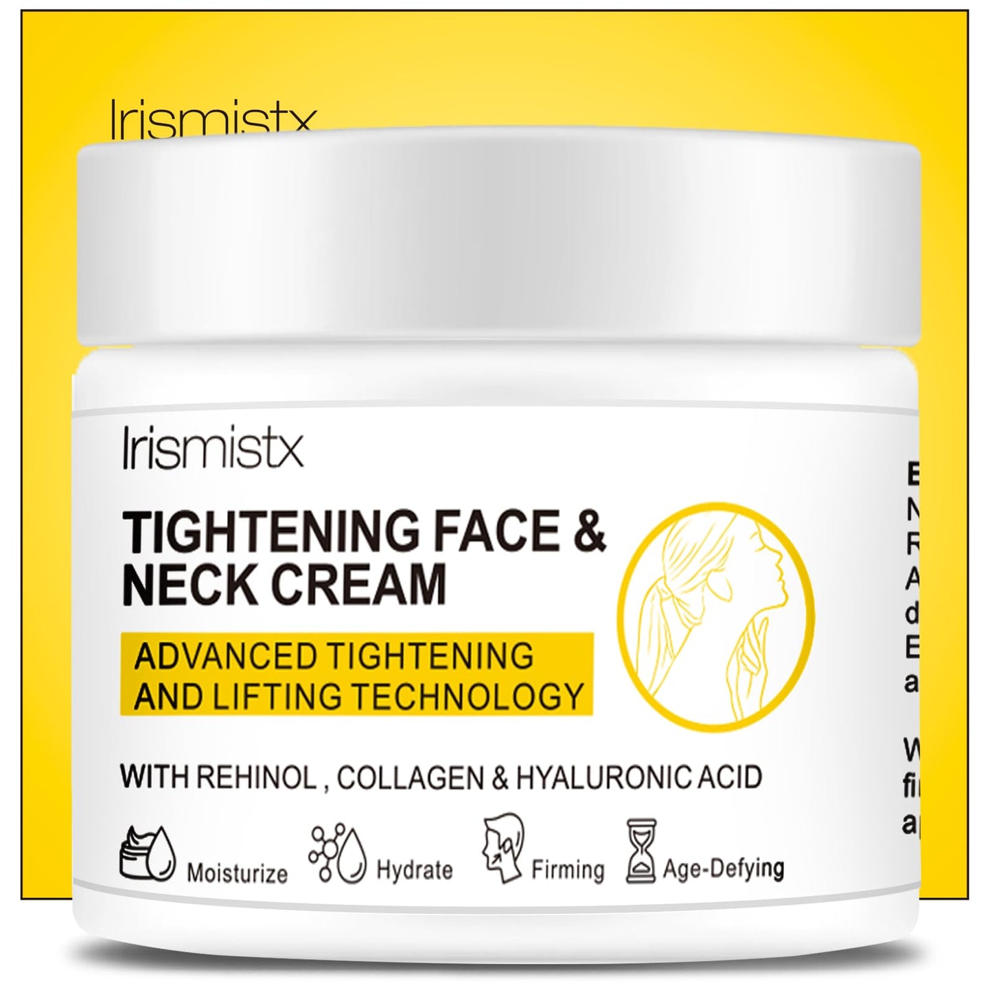 Irismistx Neck Cream, Neck Tightening Cream, Skin Firming & Anti Wrinkle Face Cream, Skin Tightening Cream for Face, Neck, Chest & Décolleté.