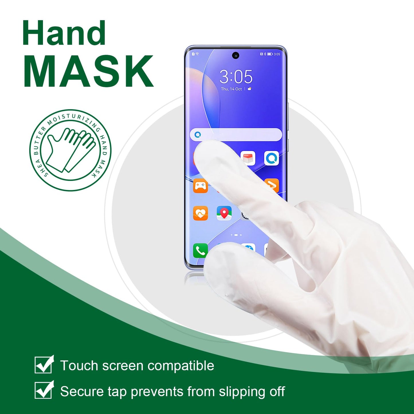 SULADEC Moisturizing Hand Mask with Shea Butter and Goat Milk, Hydrating Hand Masks for Dry Cracked Hands, Dry Skin Moisturizer for Soft and Smooth Touch Hands - Men Women - 5 Pairs