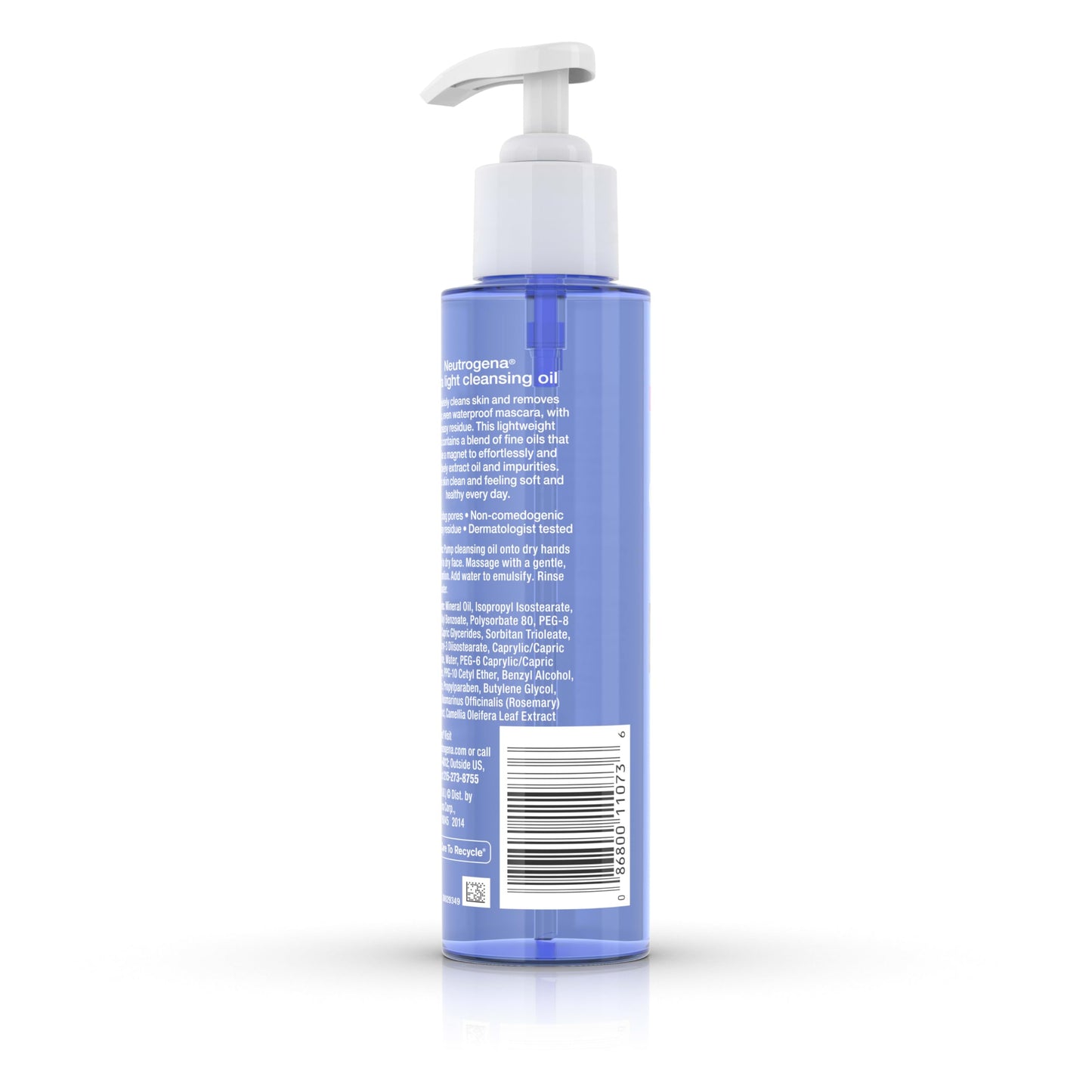 Neutrogena Ultra Light Facial Cleansing Oil & Makeup Remover, Non-Comedogenic Face Cleanser to Remove Dirt, Oil, Makeup & Waterproof Mascara, 4 fl. oz