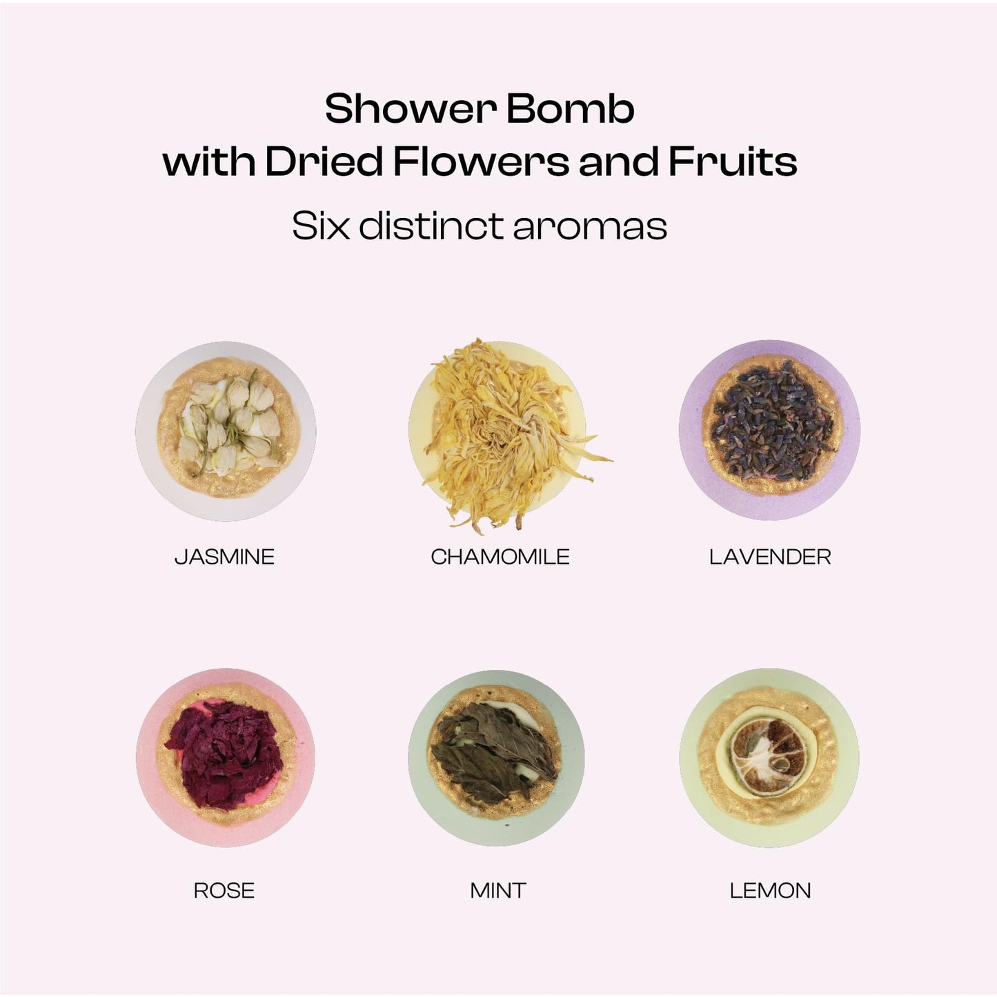 Bath Bombs for Women, Gift Set of 6 Fizzies Luxury Large Size with Real Flowers and Natural Organic Essential Oil, Self Care Gifts for Women, Mon, Daughter, Girlfriend, Kids,Pack of 6 (Multiple)