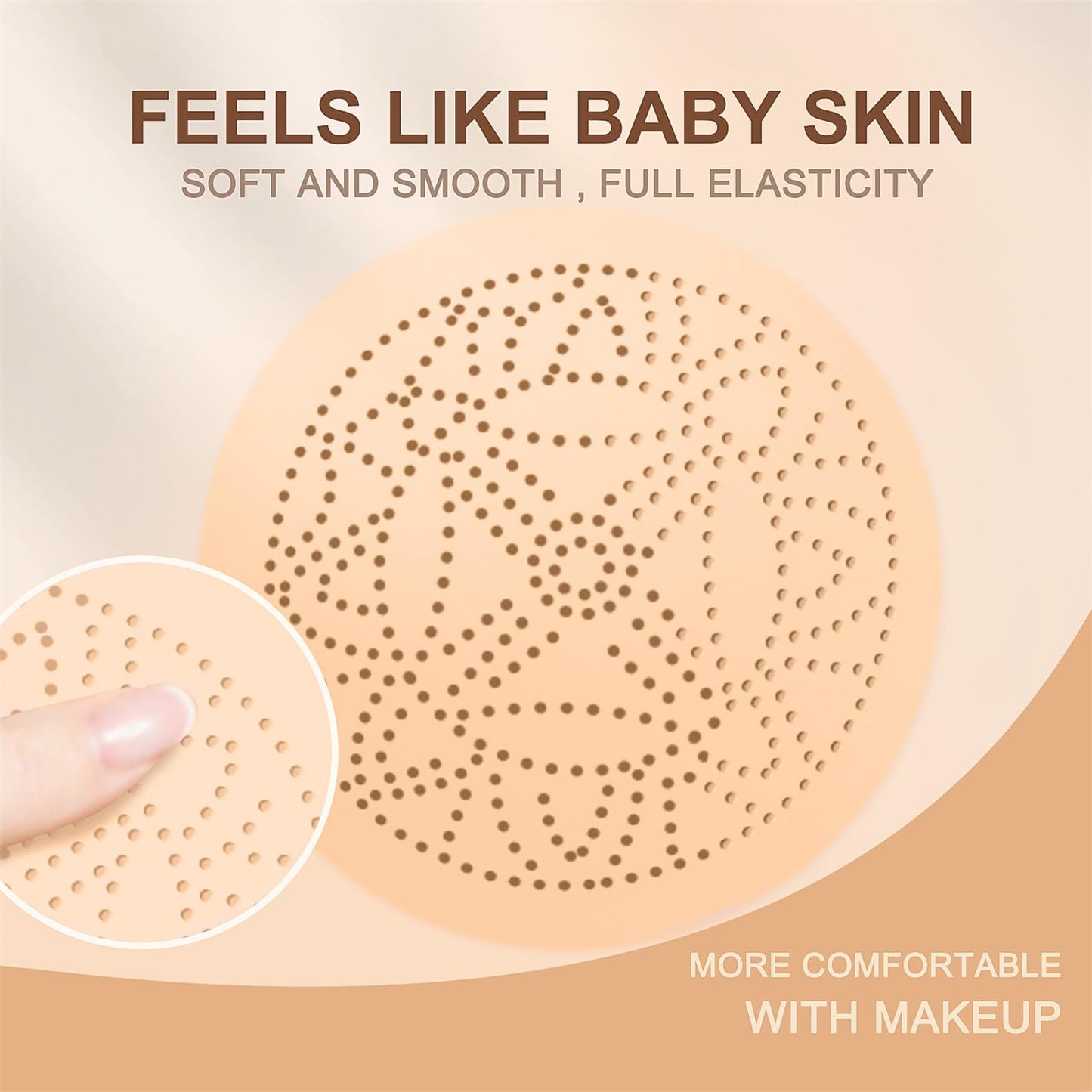 Mushroom Head Air Cushion CC Cream - BB Cream Face Makeup Foundation for Mature Skin Moisturizing Concealer Brighten Long-Lasting, Even Skin Tone for All Skin Types (Buff Beige)