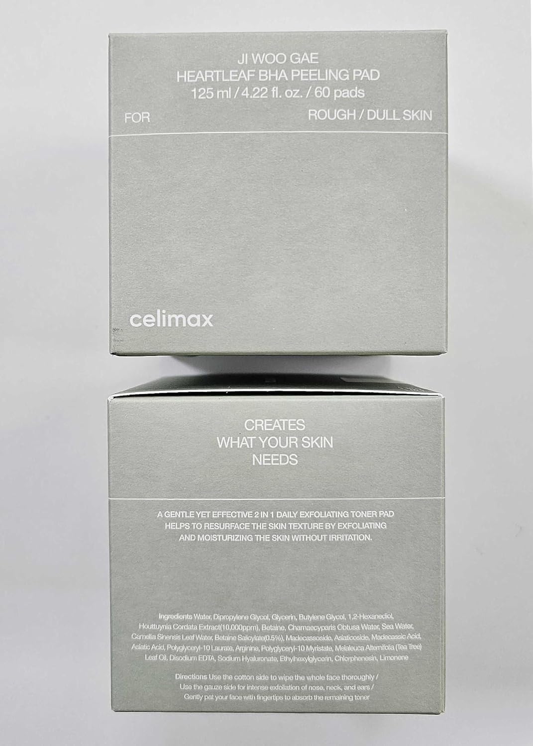 celimax Ji.Woo.Gae Heartleaf BHA Peeling Pad | with Heartleaf Extract, Exfoliating Toner Pads, Facial Peels, Hydrating, for Troubled Skin & Breakouts (60 Pads)