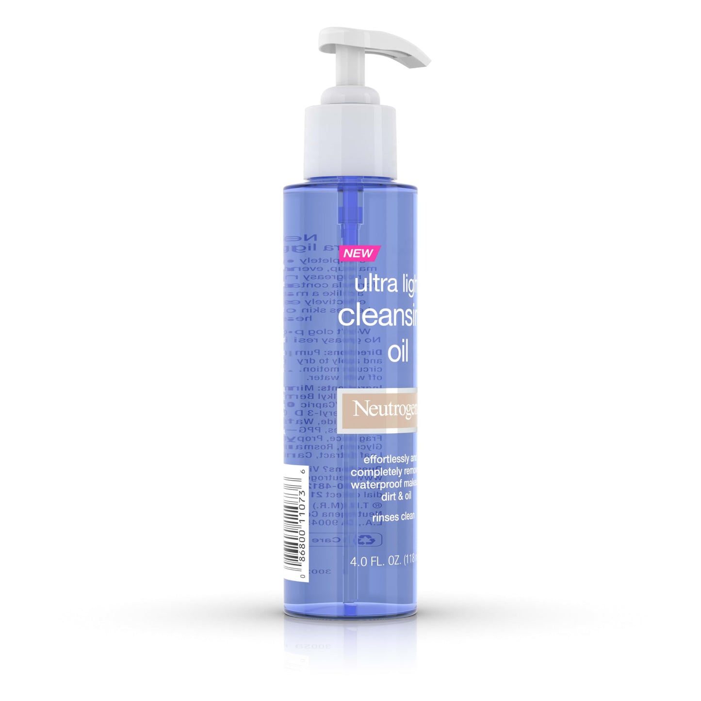 Neutrogena Ultra Light Facial Cleansing Oil & Makeup Remover, Non-Comedogenic Face Cleanser to Remove Dirt, Oil, Makeup & Waterproof Mascara, 4 fl. oz