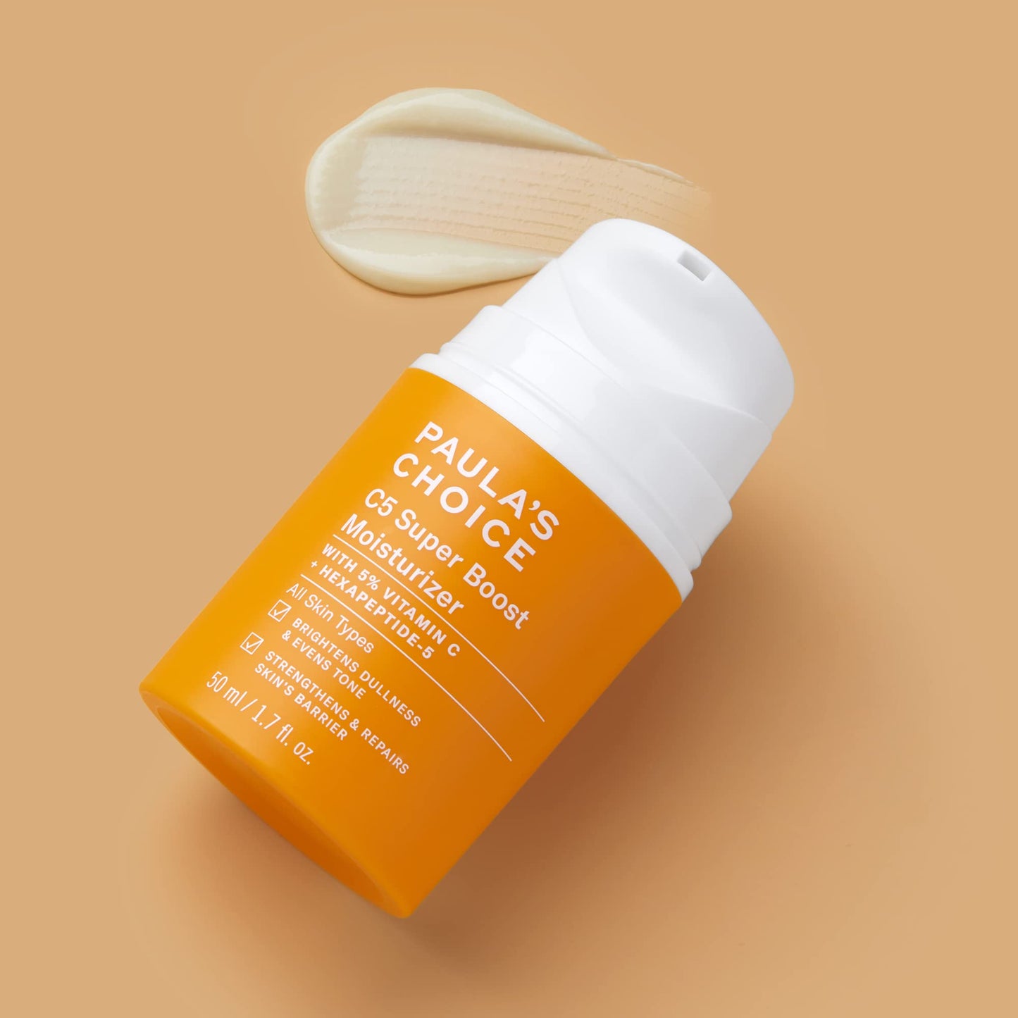 Paula's Choice C5 Super Boost Face Moisturizer with 5% Vitamin C & Squalane, Daily Face Lotion for Discoloration, Uneven Tone, Fine Lines & Breakout-Prone Skin, Fragrance-Free, 1.7 Fl Oz