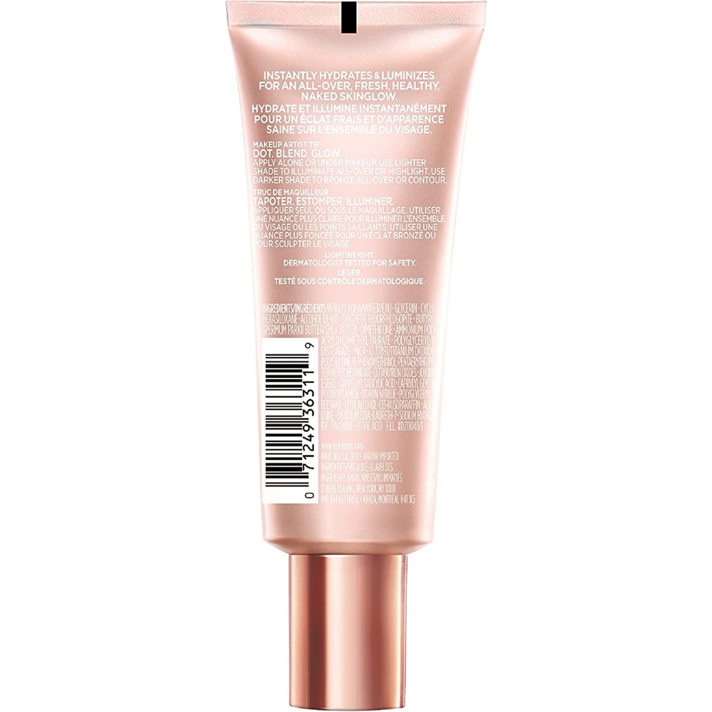 L'Oreal Paris Makeup True Match Lumi Glotion, Natural Glow Enhancer, Illuminator Highlighter, Bronzing Drops For a Sun-Kissed Glow, 902 Light