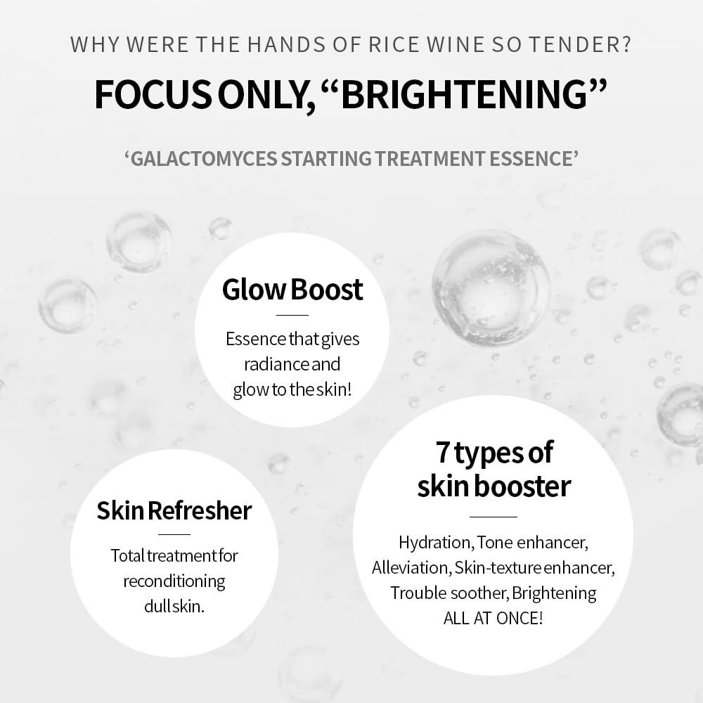 SECRETKEY Starting Treatment Essence, Nourishment & Hydration, Wrinkle care, Contained 95% Galactomyces Ferment Filtrate 5.24 fl. Oz. / 155ml, Natural Ingredients, Essence for Sensitive Skin