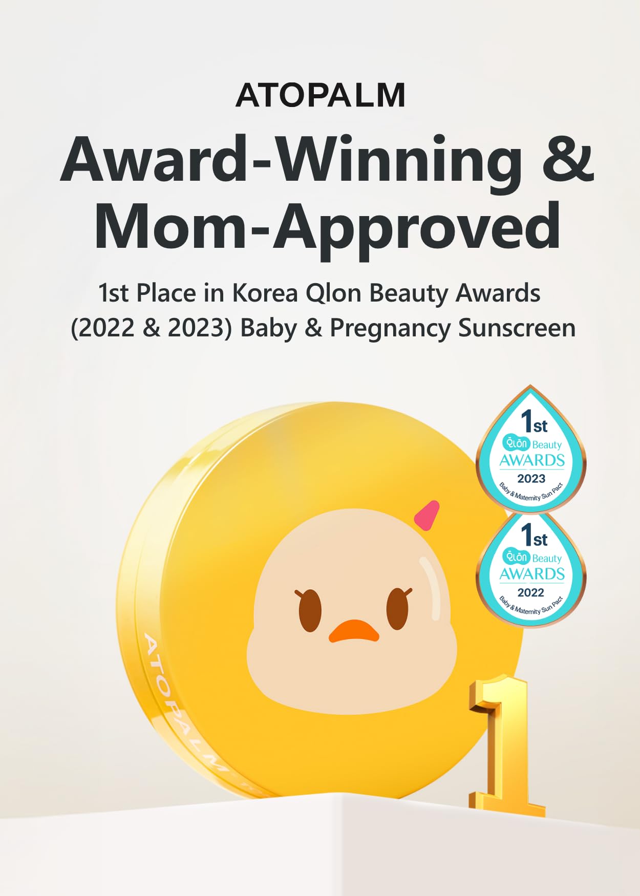 ATOPALM | Tok Tok Facial Sun Pact | Sun Cushion SPF43 PA+++ | Sunscreen Korean | For Dry and Sensitive Skin | Outdoor Sunscreen Compact | Moisturizing Spf Cushion Mineral Cream | Korean Skincare | 15g