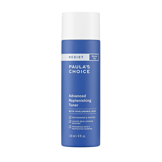 Paula's Choice Resist Advanced Replenishing Toner, Anti-Aging Facial Toner with Hyaluronic Acid, Vitamin C & E, Lightweight Hydration for Dry Skin, Fragrance-Free, 4 Fl Oz