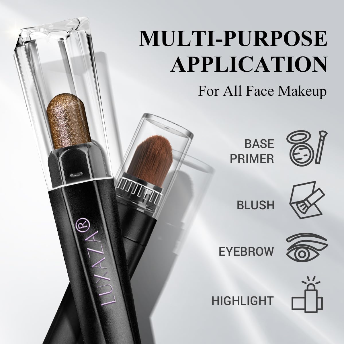 LUXAZA PRO Neutral Eyeshadow Stick Makeup 6PCS Set, Brown Nude Metallic Shimmer Matte Cream Eye Shadow Palette Eyeliner Brightener Pencil Crayon, Halloween Makeup - BROWN CANYON