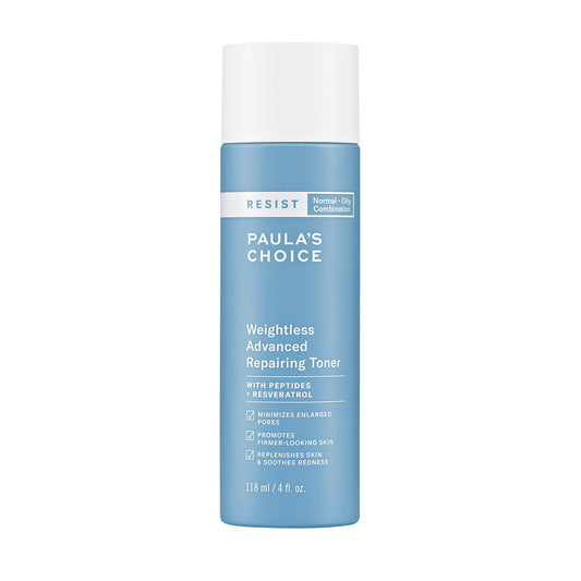 Paula's Choice Resist Weightless Advanced Repairing Toner, Niacinamide & Hyaluronic Acid, Wrinkles & Large Pores, Oily Skin, 4 Ounce