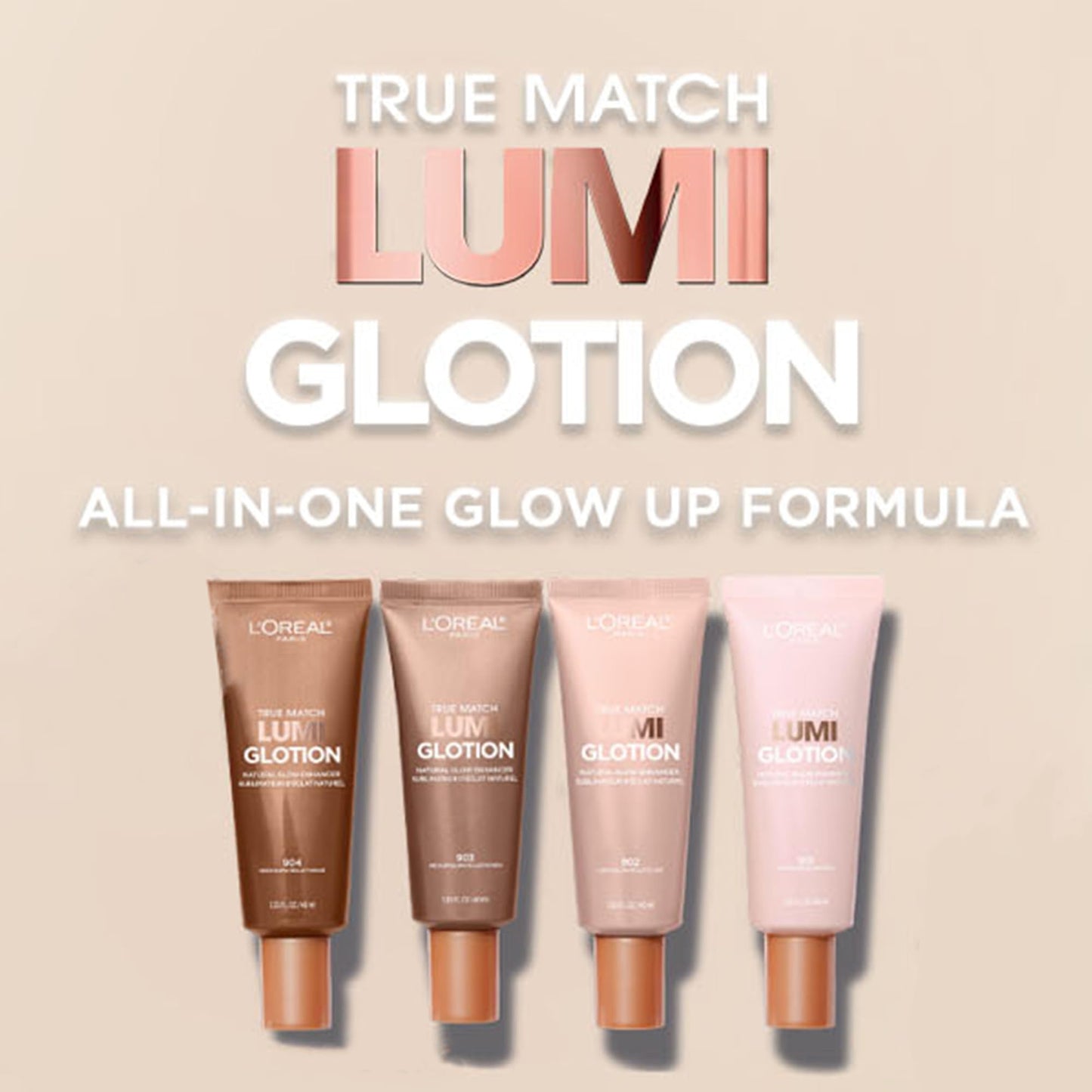 L'Oreal Paris Makeup True Match Lumi Glotion, Natural Glow Enhancer, Illuminator Highlighter, Bronzing Drops For a Sun-Kissed Glow, 902 Light