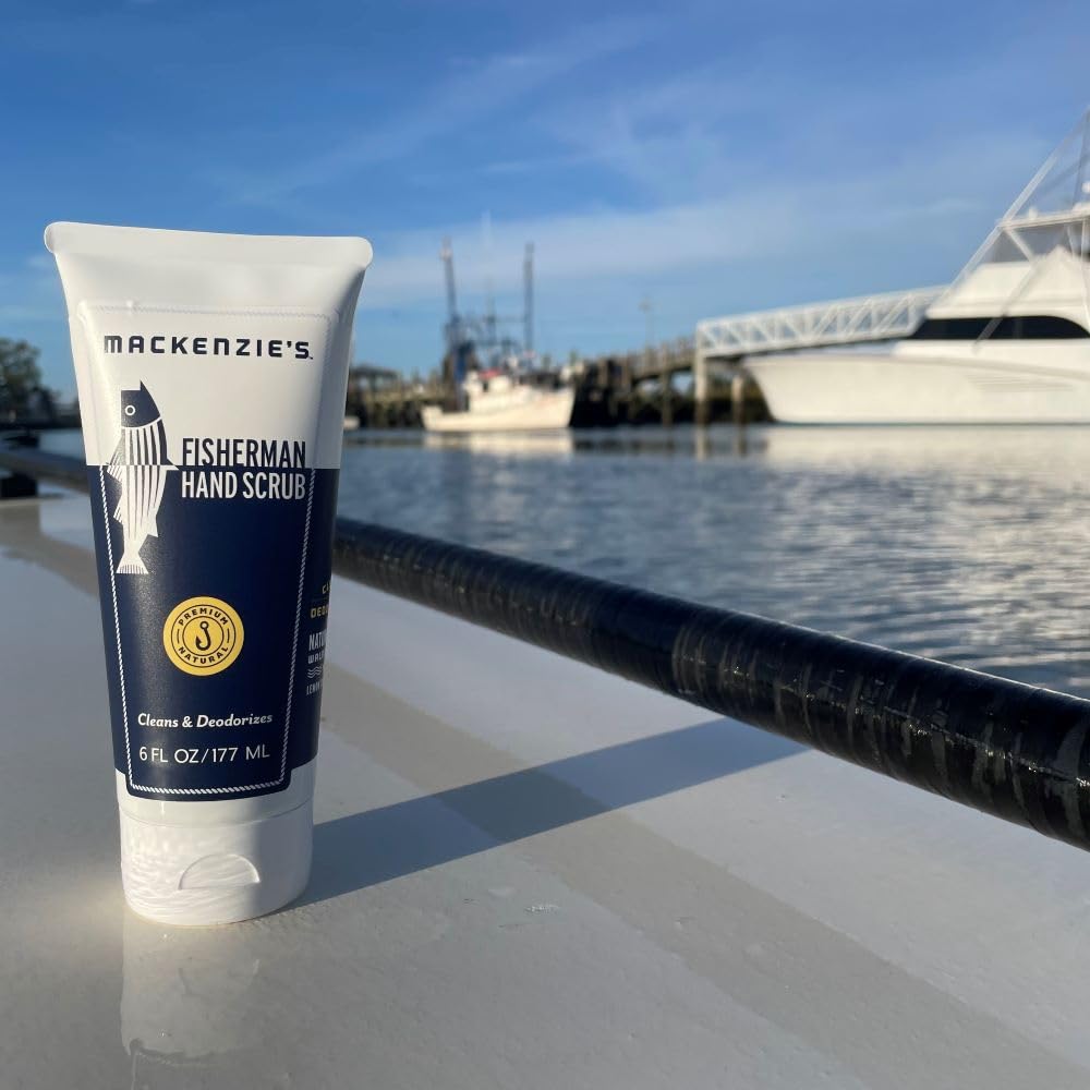 MacKenzie's Fisherman Hand Scrub - Gifts for Men - Gifts for Fisherman - Gifts for Cooks - Gifts for Gardeners - Cleansing & Deodorizing Hand Cleaner - 6 oz.