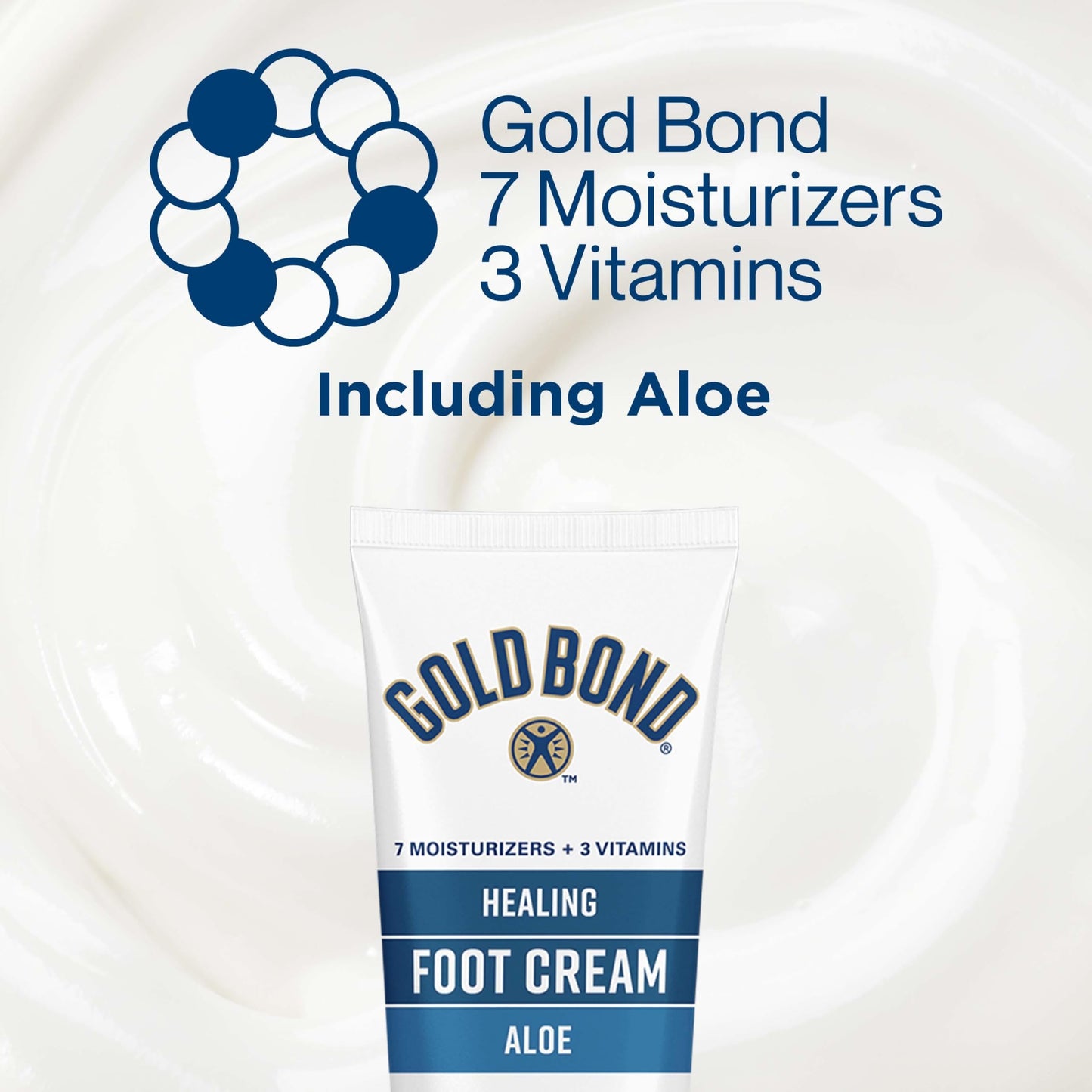 Gold Bond Healing Foot Cream 4 oz, With Aloe, Nourishes & Softens For Healthier Looking Feet
