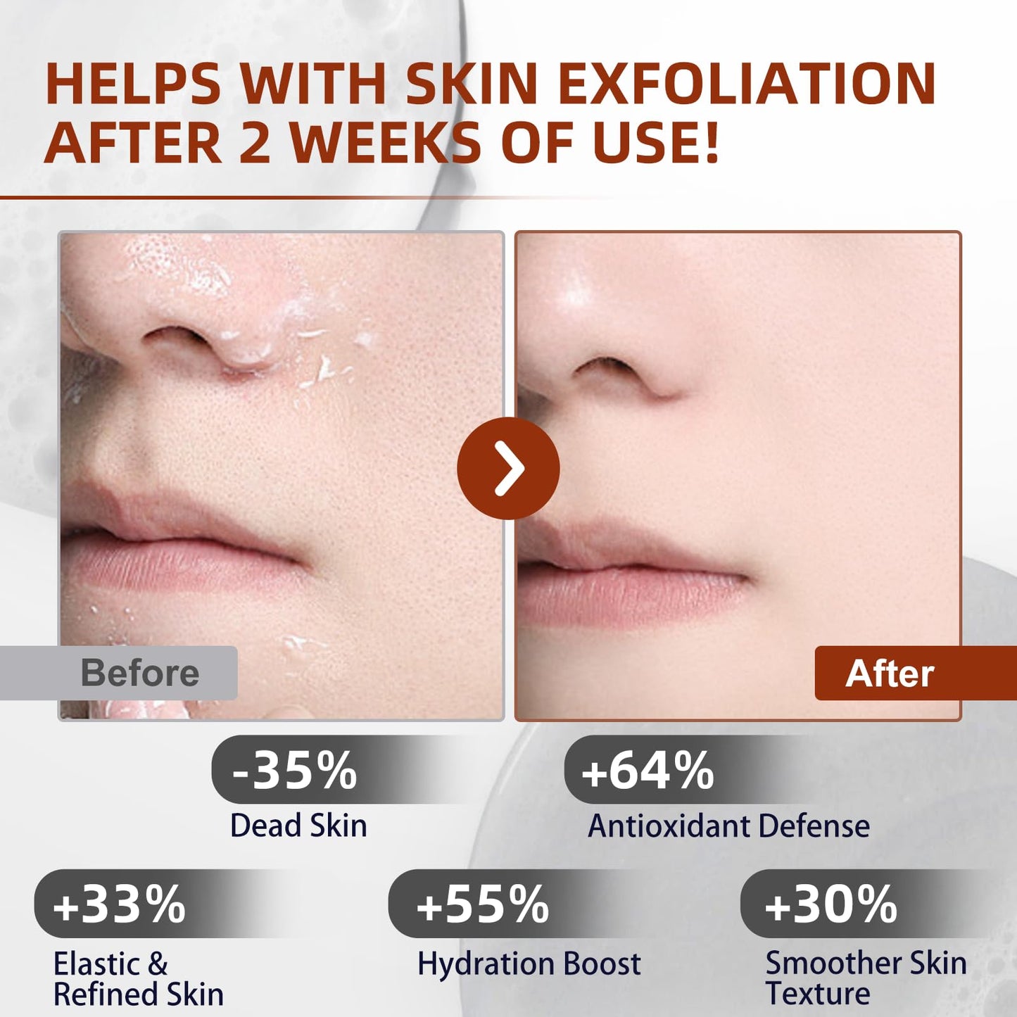 Black Rice Peeling Glow Ampoule - Upgrade Skin Peel & Hydration Shot for Face and Body, Exfoliating Serum for All Skin Types, 80ml