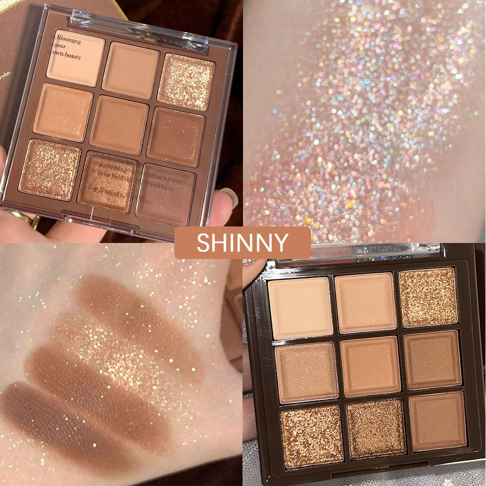 Neutral Nude Brown Smokey Eye Shadow Palette,Rose Gold Bronze Naked Cream Eyeshadow Palette Makeup,Natural Eyeshadow for Eyes Long Lasting Naturing-Looking