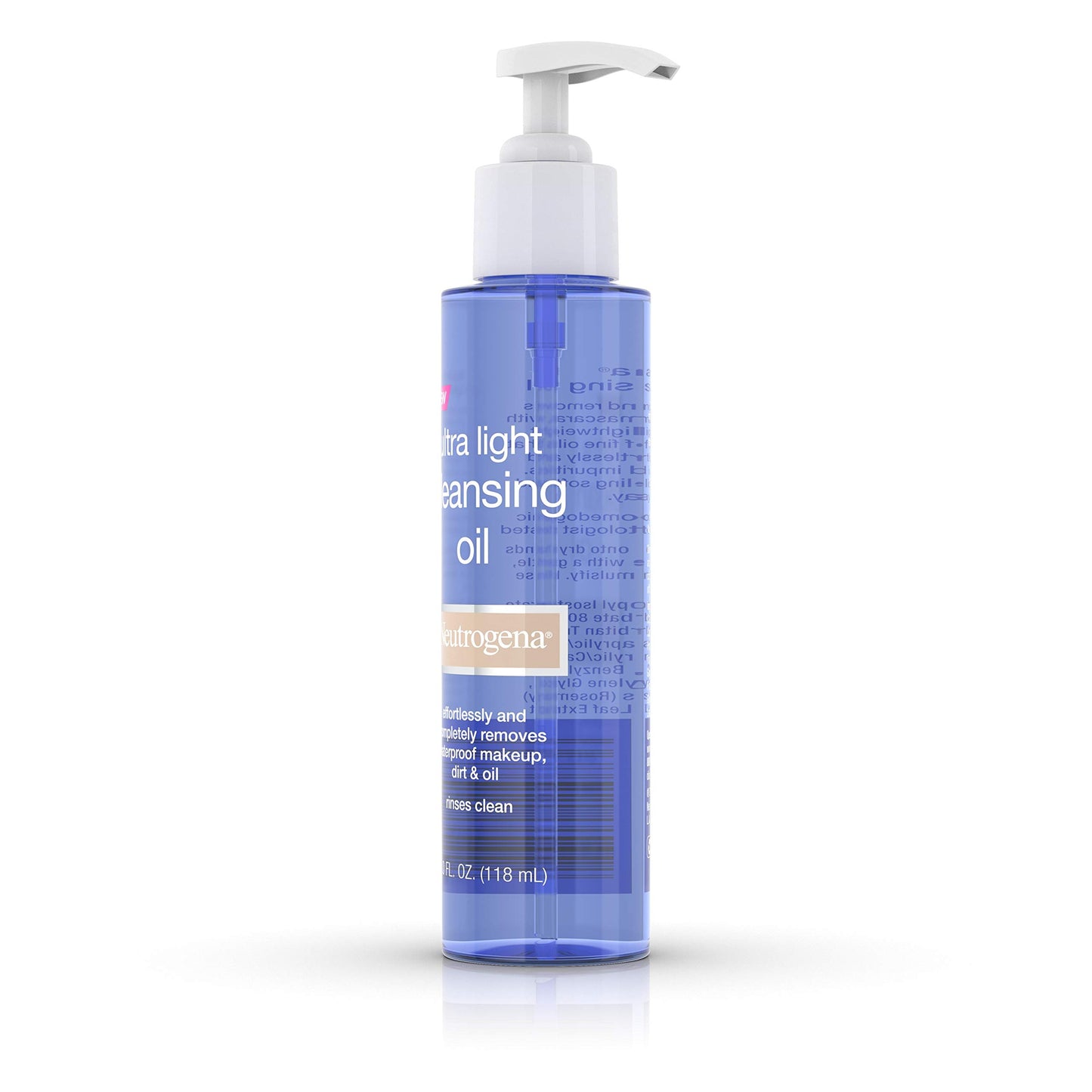 Neutrogena Ultra Light Facial Cleansing Oil & Makeup Remover, Non-Comedogenic Face Cleanser to Remove Dirt, Oil, Makeup & Waterproof Mascara, 4 fl. oz