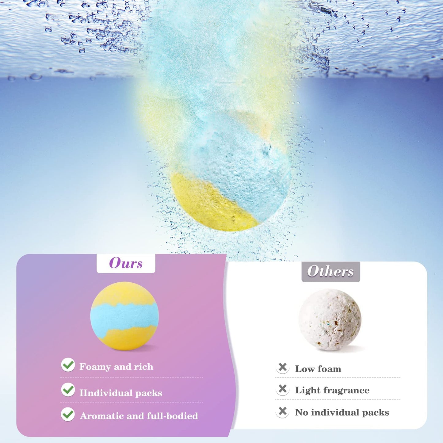 CalmNFiz 20PCS Bath Bombs for Women Presents Set Natural Wonderful Fizz Effect Bath Bomb with Shea Butter & Essential Oils, Bubble Bath Mothers Day Presents for Mom, Wife, Girlfriend