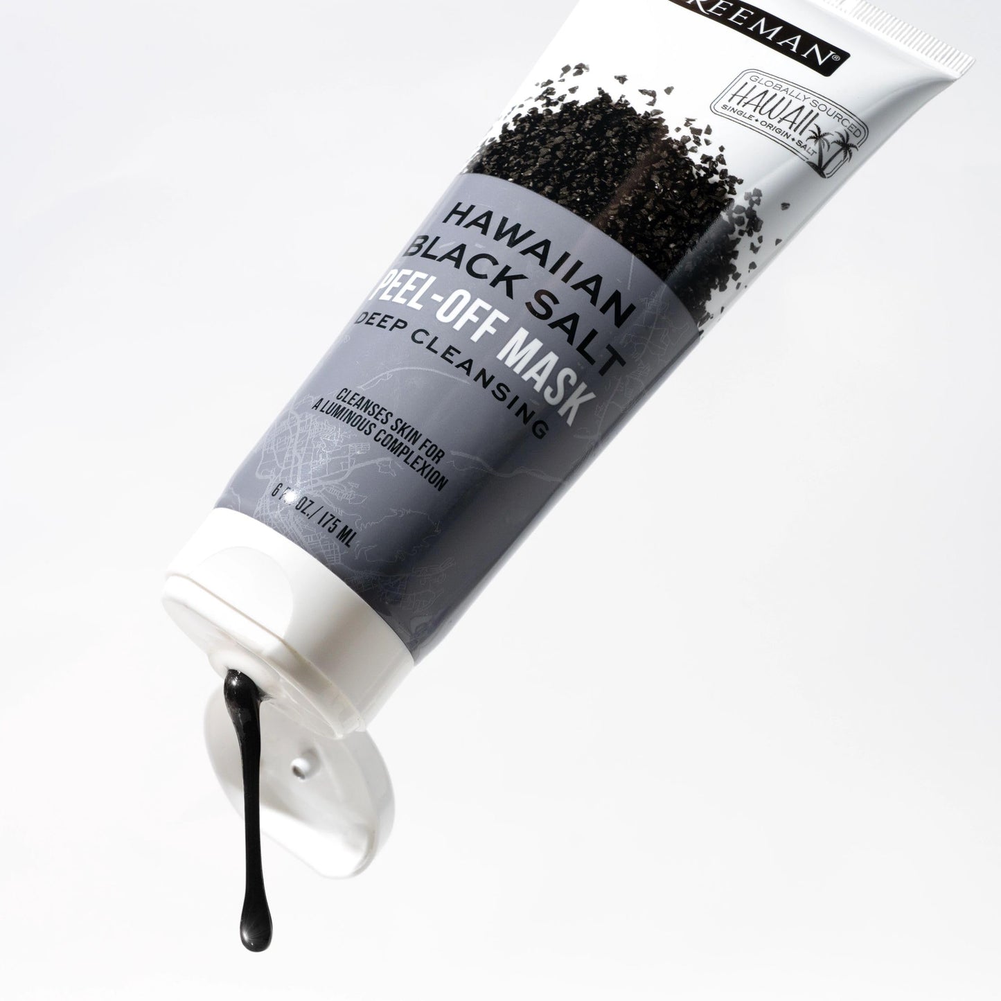 Freeman Exotic Blends Hawaiian Black Salt Peel Off Facial Mask, 6 fl.oz./175 mL Tube