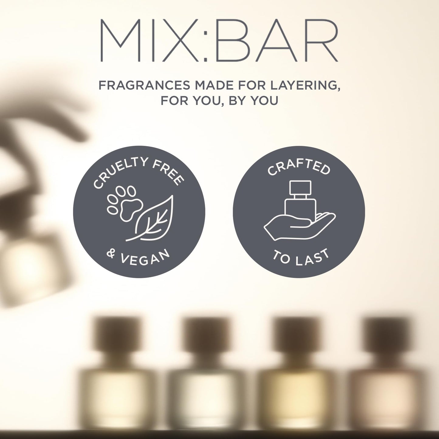 MIX:BAR Vanilla Bourbon Hair + Body Mist, Bedroom Linen Spray - Notes of Sandalwood, Vanilla Bean, Jasmine, Bergamot, 5oz