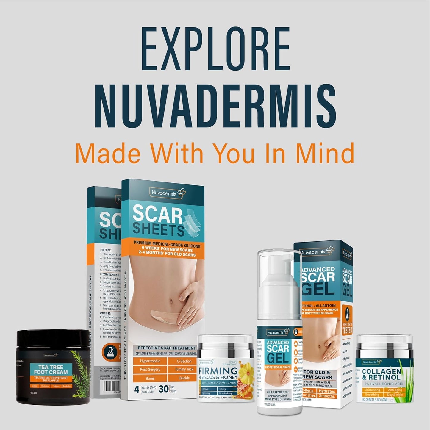 NUVADERMIS Urea Cream 40 Percent for Feet Maximum Strength - 40% Urea Foot Cream for Dry Cracked Heels and Feet - 2% Salicylic Acid, Shea Butter, Tea Tree Oil, Vitamin E - 5.3 fl oz