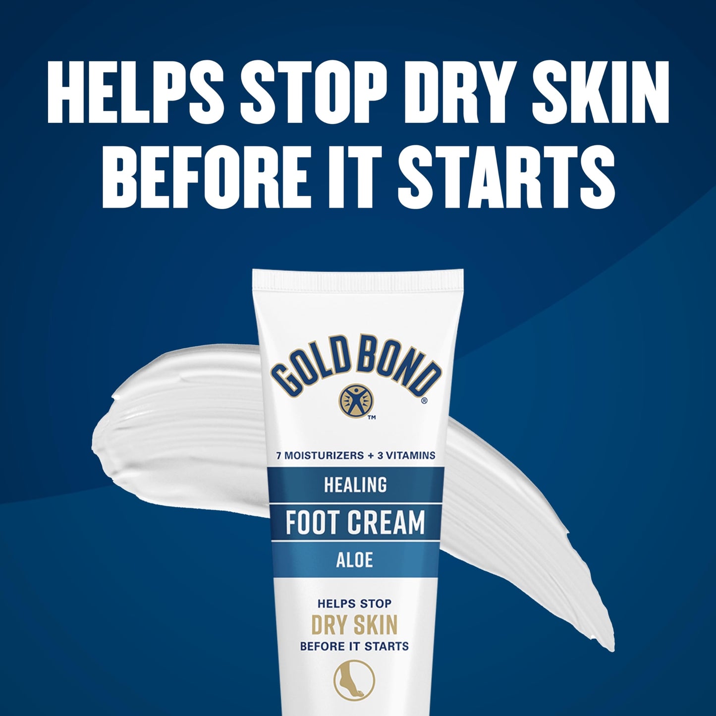 Gold Bond Healing Foot Cream 4 oz, With Aloe, Nourishes & Softens For Healthier Looking Feet