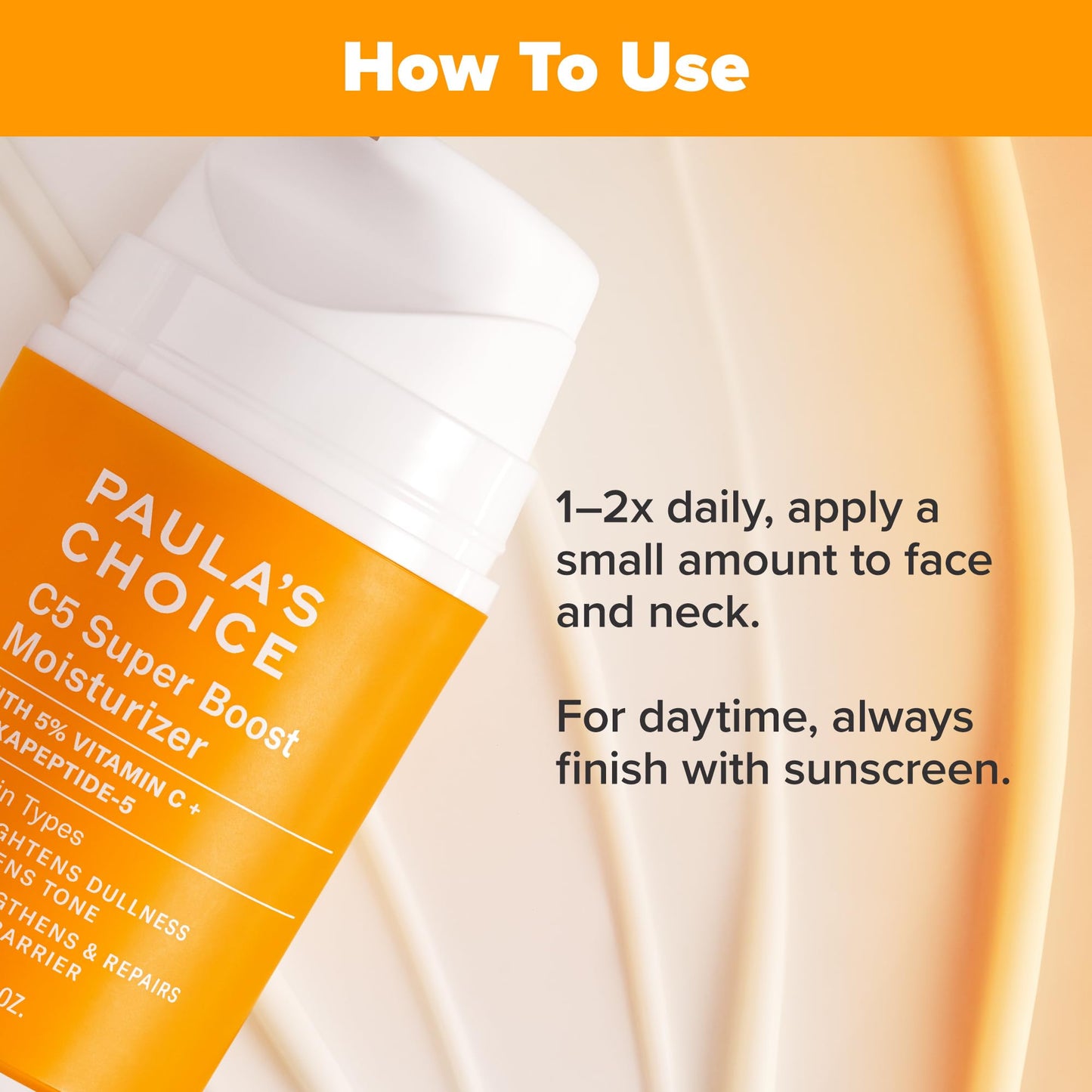 Paula's Choice C5 Super Boost Face Moisturizer with 5% Vitamin C & Squalane, Daily Face Lotion for Discoloration, Uneven Tone, Fine Lines & Breakout-Prone Skin, Fragrance-Free, 1.7 Fl Oz