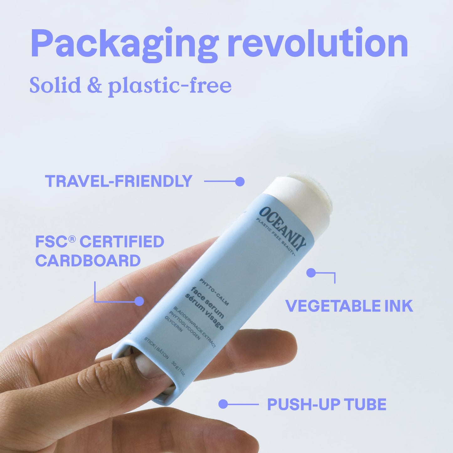 ATTITUDE Oceanly Face Cleanser Stick, EWG Verified, Plastic-free, Plant and Mineral-Based Ingredients, Vegan and Cruelty-free Beauty Products, PHYTO CLEANSE, Unscented, 0.3 Ounce