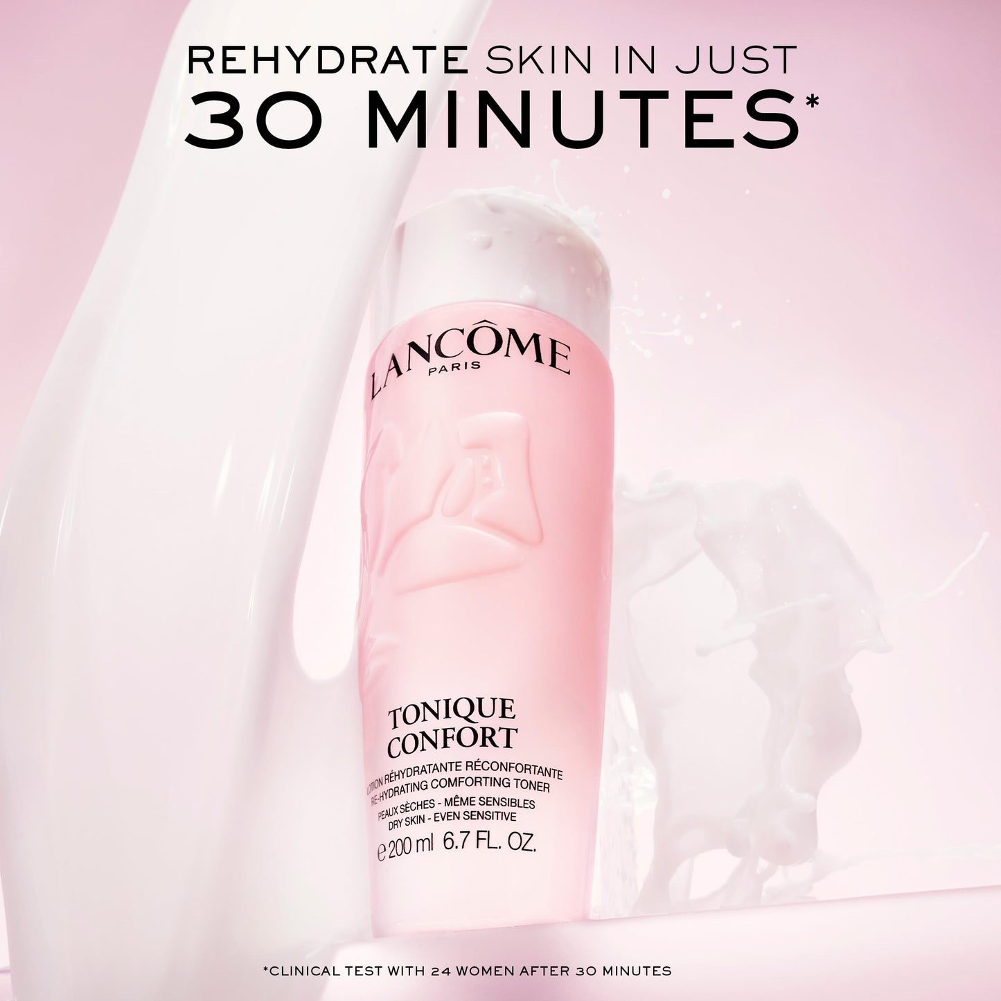Lancôme Tonique Confort 24 Hr Hydrating Milky Toner- Face toner with Hyaluronic Acid, Acacia Honey, and Sweet Almond Oil for Visibly Softer, Smoother, Hydrated Skin - 6.7 Fl Oz