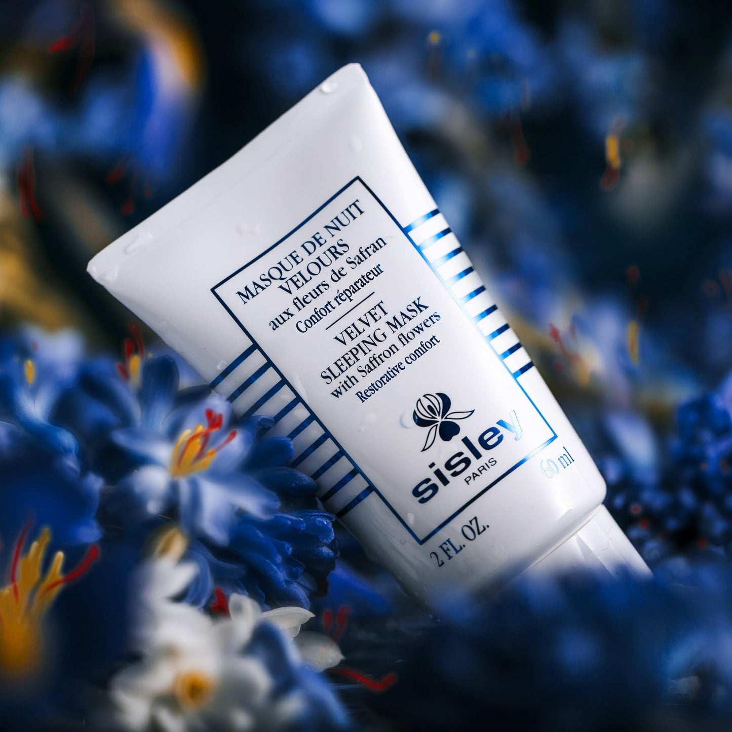 Sisley Paris Velvet Sleeping Mask with Saffron Flowers - 60 mL - Soothing, Restorative Overnight Skin Care Face Mask for Soft, Radiant Skin - For Dry Skin