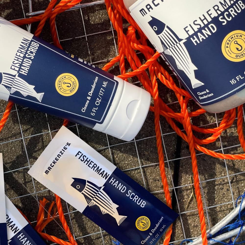MacKenzie's Fisherman Hand Scrub - Gifts for Men - Gifts for Fisherman - Gifts for Cooks - Gifts for Gardeners - Cleansing & Deodorizing Hand Cleaner - 6 oz.