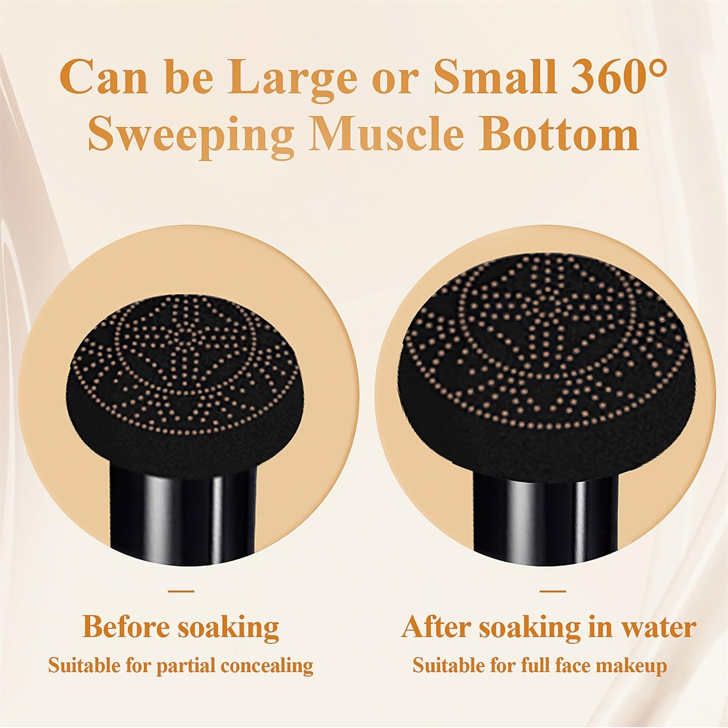 Mushroom Head Air Cushion CC Cream - BB Cream Face Makeup Foundation for Mature Skin Moisturizing Concealer Brighten Long-Lasting, Even Skin Tone for All Skin Types (Buff Beige)