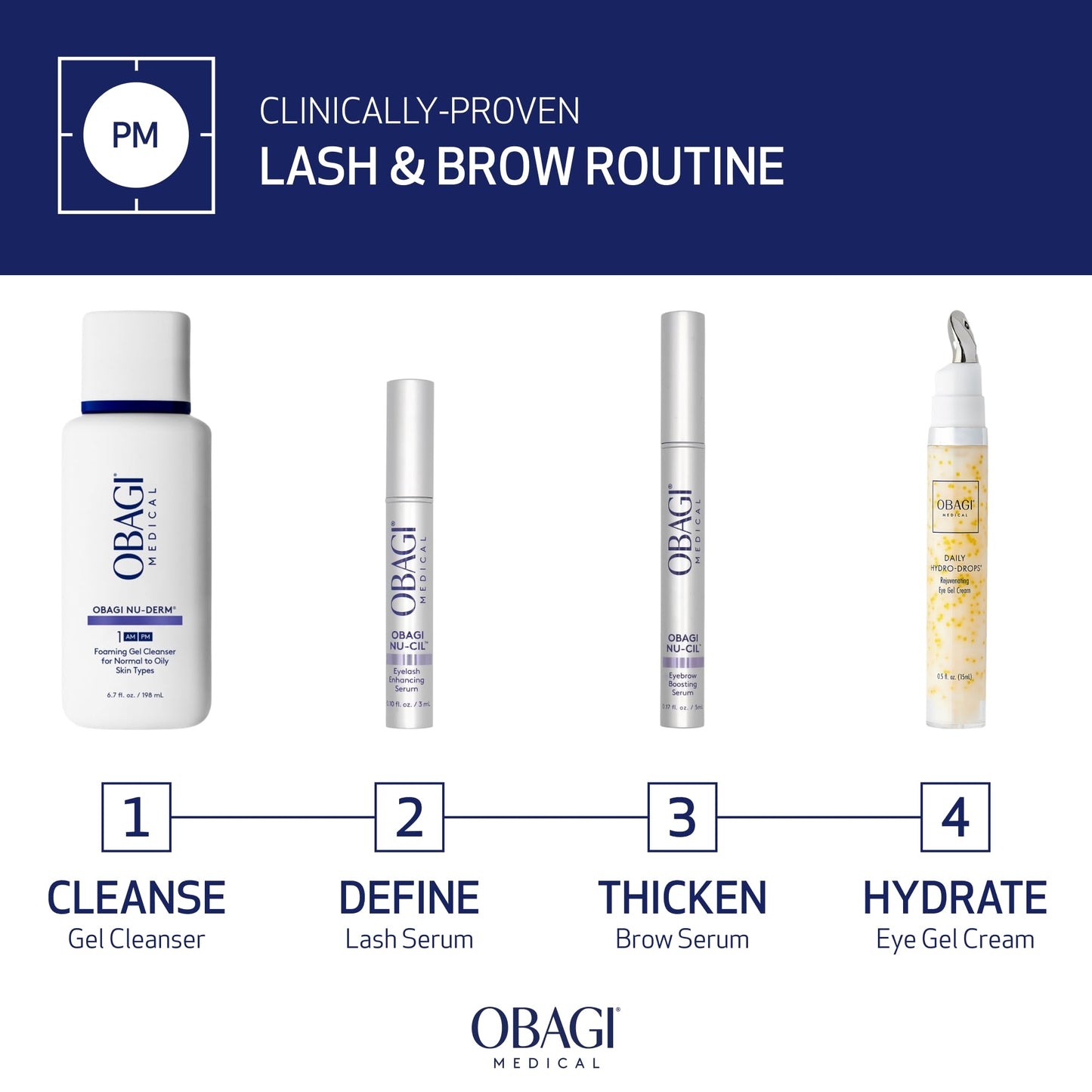 Obagi Nu-Cil Eyebrow Boosting Serum – Nourishing Brow Serum with Biotin & Hyaluronic Acid for Fuller Looking Eyebrows – 0.17 oz