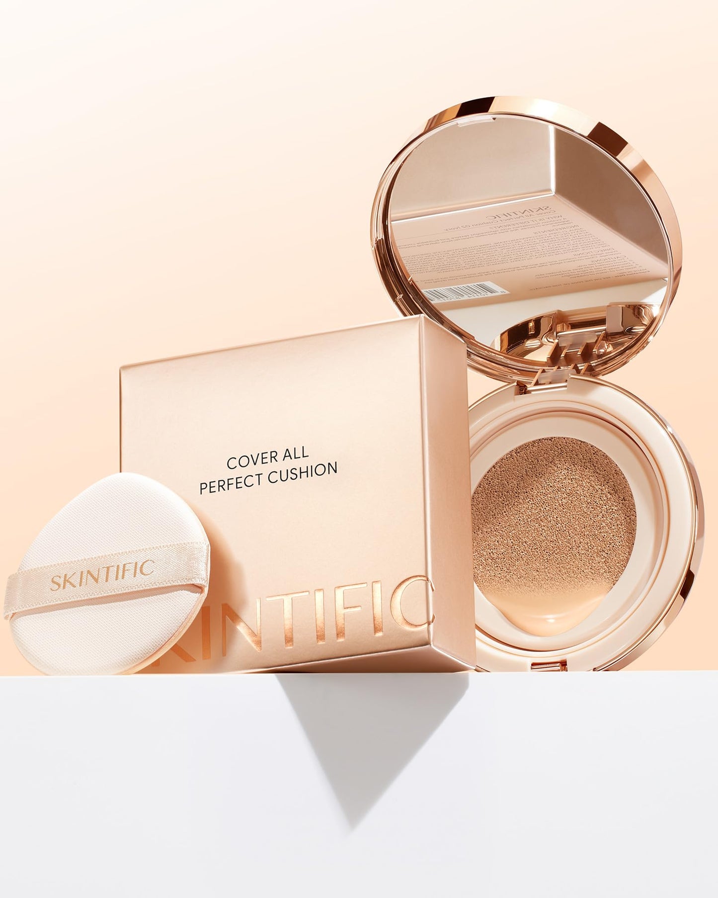 SKINTIFIC Cushion Foundation | Full coverage, Weightless, Skin fit, Satin Glow Finish, Oil-Control Waterproof Foundation, Sweatproof Flawless BB Cream CC Korean Makeup