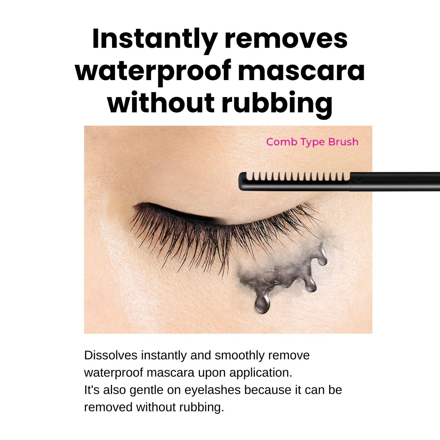 Heroine Make by KissMe Speedy Mascara Remover, Gentle Eye Makeup Remover for Waterproof Mascara, Fast-Acting & Non-Irritating Cleanser, Removes Stubborn Eye Makeup, 0.22 fl Oz