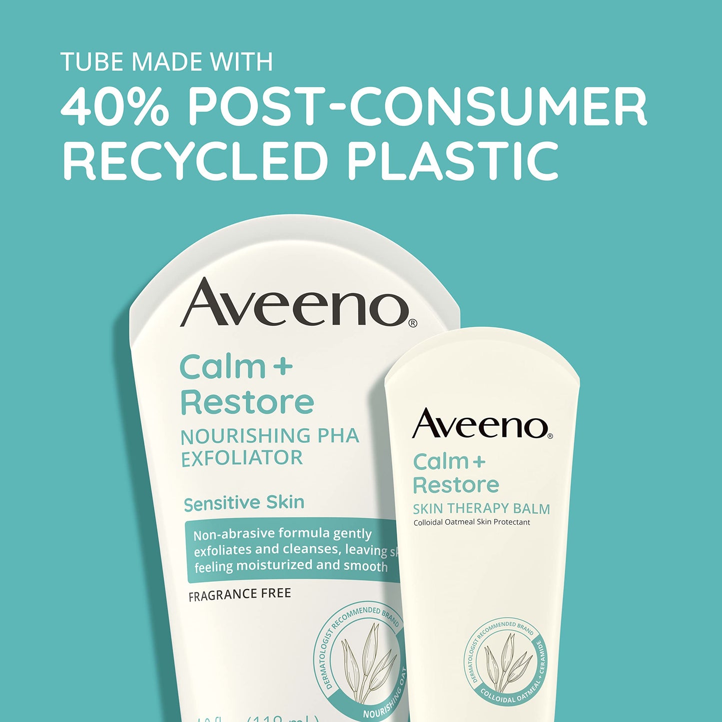 Aveeno Calm + Restore Skin Therapy Balm, Soothing & Moisturizing Skin Protectant for Sensitive Skin, Colloidal Oatmeal & Ceramide to Help Fight Dry Skin, Fragrance- & Steroid-Free, 1.7 oz