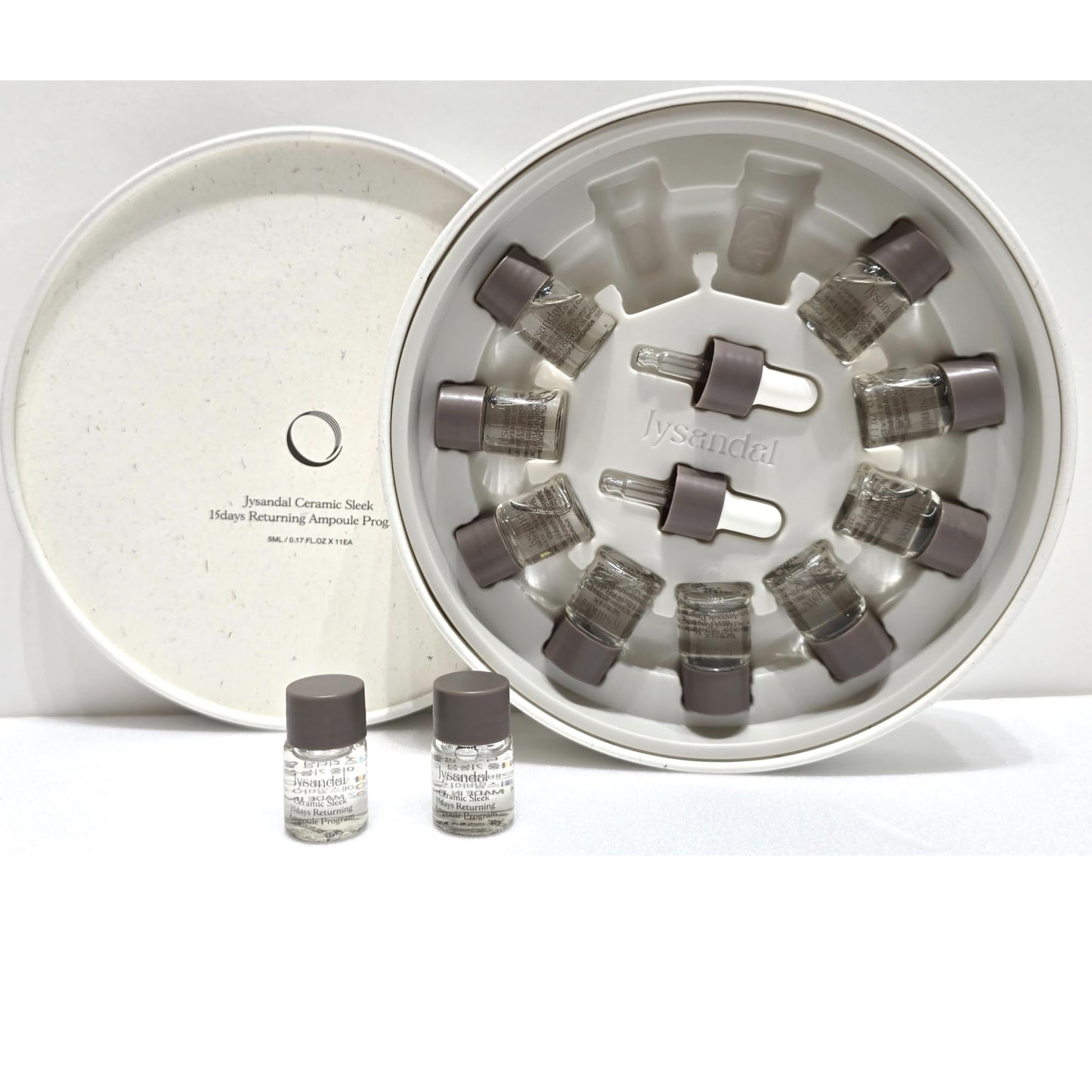 Jysandal Ceramics Sleek Returning Ampoule Program 5 ml X 11EA / Total Anti-Aging Care/AQL-Peptide Solution™ changes solid from the inside in just 15 days.