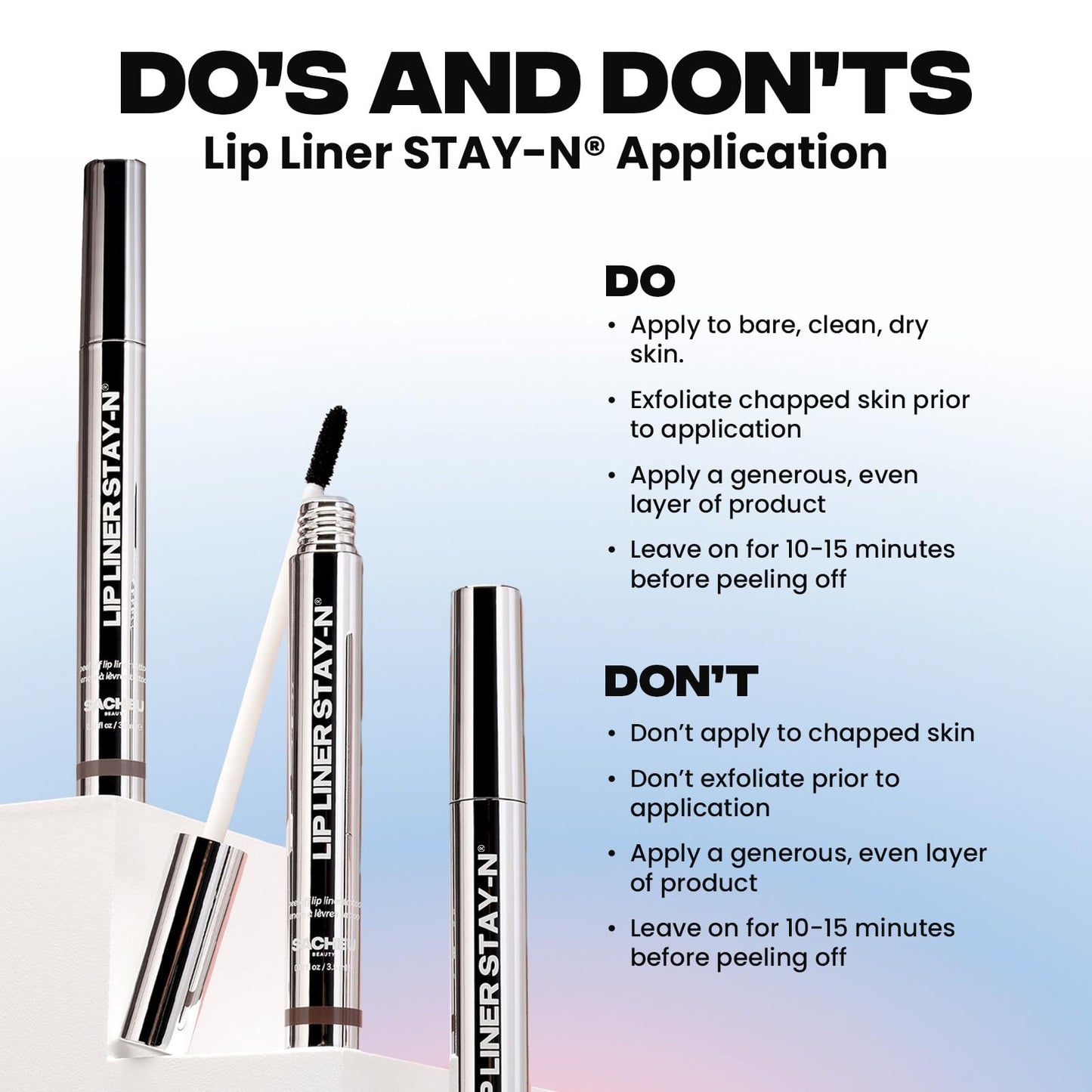 Sacheu Lip Liner STAY-N Peel Off Lip Stain — Long Lasting Matte Lip Tattoo Transfer Proof Lipstain Infused with Hyaluronic Acid & Vitamin E for All Skin Types — Vegan & Cruelty-Free, p-INKED