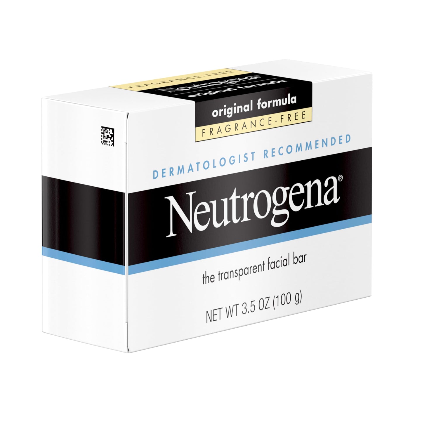 Neutrogena Original Amber Bar Fragrance-Free Facial Cleansing Bar with Glycerin, Pure & Transparent Gentle Face Wash Bar Soap, Free of Harsh Detergents, & Dyes, Hypoallergenic, 3.5 Oz